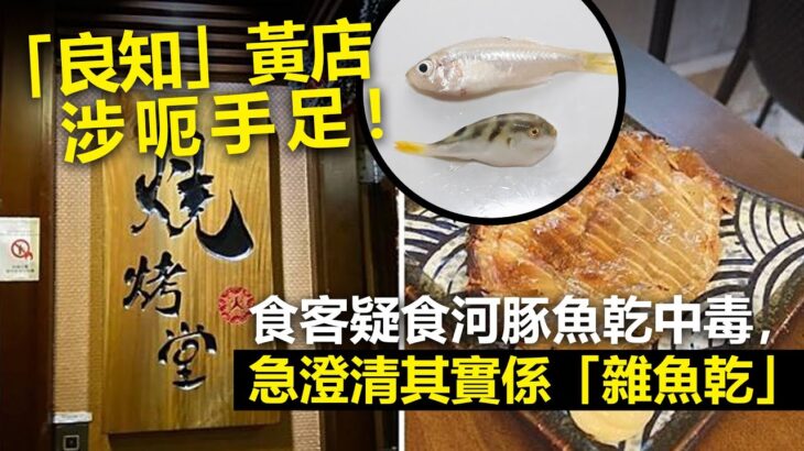 20220913Q 「良知」黃店涉呃手足！食客疑食河豚魚乾中毒，急澄清其實係「雜魚乾」