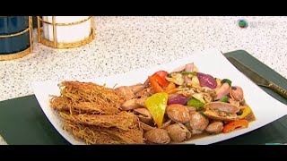 睇餸食飯 | 豉椒鮮蜆肉煎蝦子面 | TVBUSA | 食譜 | 家常菜 | 料理