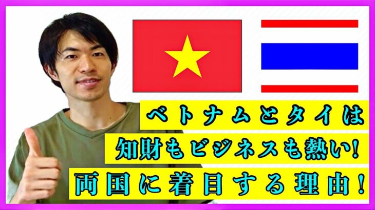 タイとベトナムが熱い！両国での知財やビジネスの支援を強化！経緯と今後について。 #ベトナム #タイ #知的財産剣