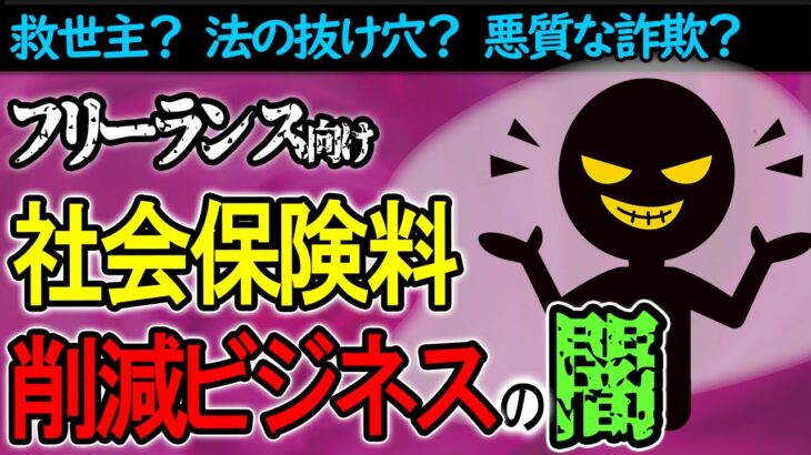 【救世主？悪質？】個人事業主向け社会保険料削減ビジネスの闇を解説｡勉強にもなるよ【フリーランス/国民健康保険･国民年金vs健康保険･厚生年金/社員＆役員/一般社団法人スキーム･サポート･マイクロ法人】