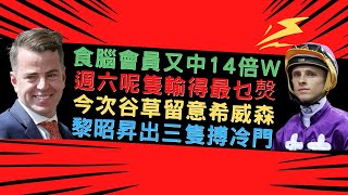 食腦會員又中14倍W  週六呢隻輸得最乜㷫  今次谷草留意希威森黎  昭昇出三隻搏冷門