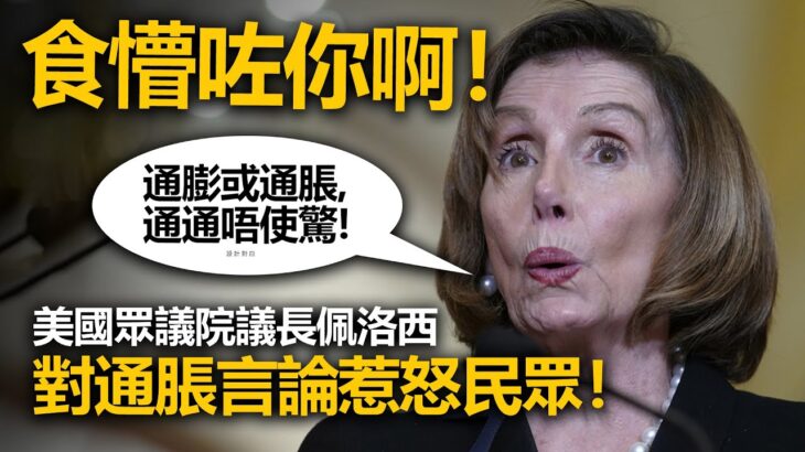 20221027I 食懵咗你啊！美國眾議院議長佩洛西對通脹言論惹怒民眾！！