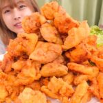 【大食い】ハッピーターンのから揚げ粉を使った唐揚げ2kg