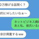 【LINE】Hとネットビジネス、両方誘ってくる男がキモすぎるwww