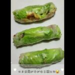 輕食料理米紙蔬菜捲      米紙是一種很容易［撐破］的素材，包食需要技巧，第一次挑戰就能包成這樣，得給自己按個👍