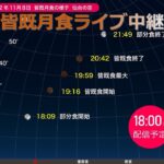 2022年11月8日(火)「皆既月食」ライブ中継