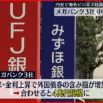 【メガバンク3社】中間決算出そろう  円安で海外ビジネスの収益など好調  堅調な結果に