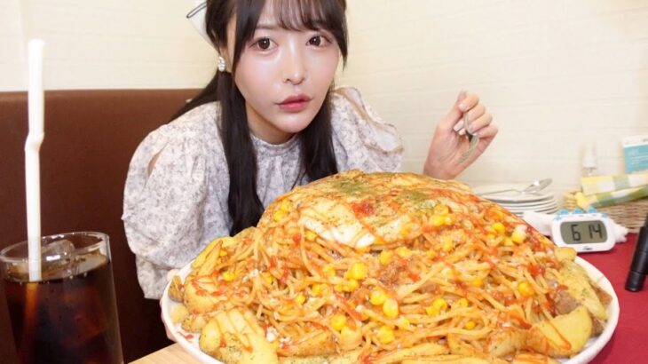 【大食い】チャレンジ！チーズたっぷりミートソースパスタ3キロ制限時間30分以内に完食で無料に挑む