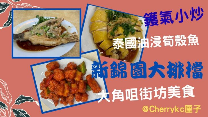 【飲飲食食】新錦園大排檔｜大角咀熟食中心｜鑊氣小炒｜地道街坊美食｜油浸筍殻魚｜蒜蓉粉絲開邊蒸蝦｜椒鹽鮮鱿｜霸王雞｜菠蘿咕嚕肉｜椒鹽墨魚咀｜HAPPY HOUR 西班牙菜｜#Cherrykc厘子