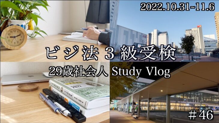 【Study Vlog】ビジネス実務法務検定試験を直前に控えた資格マニア２９歳社会人の勉強記録＃４６