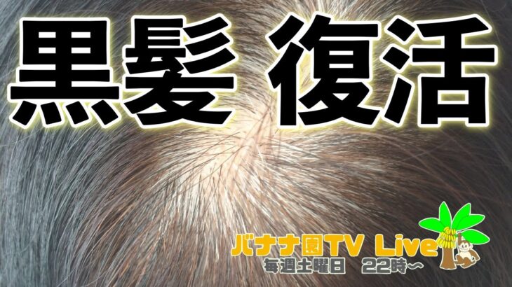 【バナナ園TVライブ】白髪を黒髪に変える食生活や生活習慣