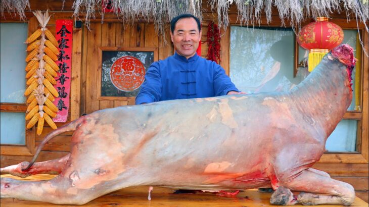 WHOLE DONKEY Recipe! Donkey Ribs Slow Stewed with Ginger and Chili, So Yummy! | Uncle Rural Gourmet