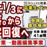 起業の学校 WILLFU 社会人講座 卒業生の声「動画制作編集事業」佐藤 麗雄 さん 42歳・埼玉県在住