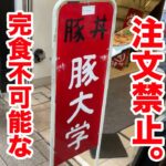 【一般人注文禁止】完食不可能な超デカ盛り豚丼を強行注文！！！