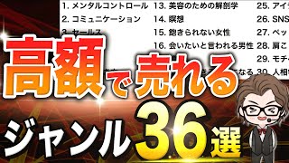 【完全保存版】高額商品が売れるコンテンツビジネスジャンル３６選