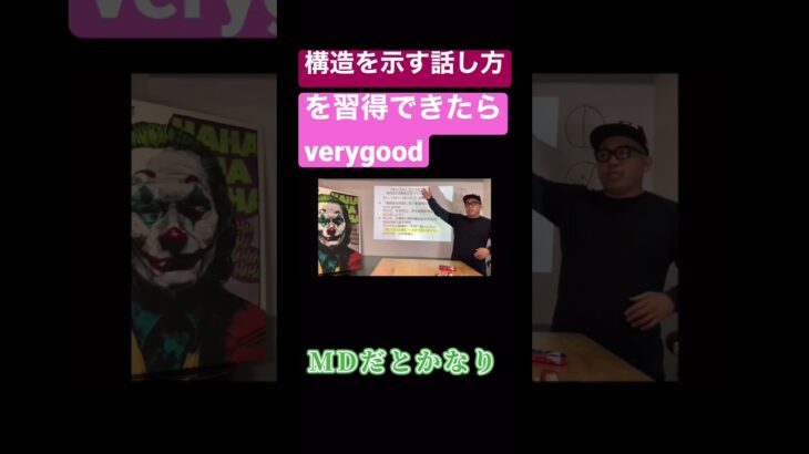 【構造を示す話し方】を習得できたら、verygood！#コンサル #ビジネス #話し方 #切り抜き #shorts