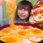 【大食い】シンプルなチキンラーメン10人前🐤🍜🥚