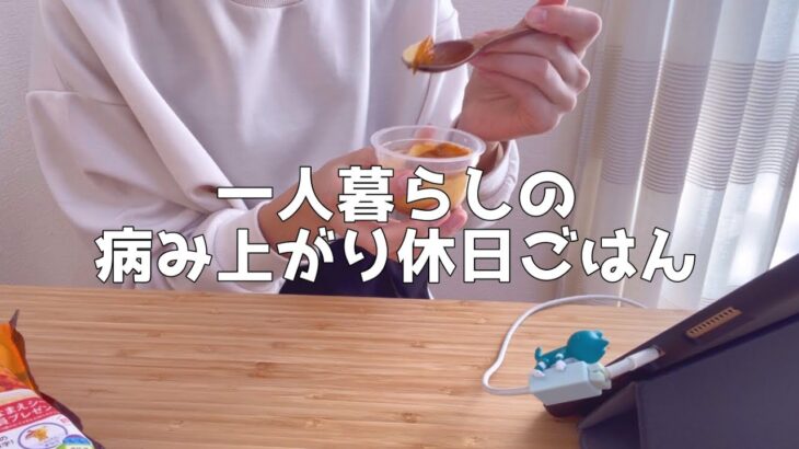 【1日の食生活】病み上がりに自炊して食べる休日ごはん【一人暮らし独身節約OL】