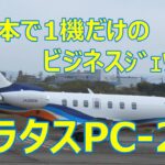 日本で1機しか登録されて無い珍しいビジネスｼﾞｪﾂﾄ機「ピラタスPC -24」　県営名古屋空港