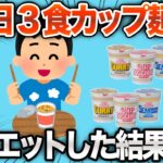 【2chおもしろスレ】1日3食カップ麺でダイエットした結果www【ゆっくり解説】