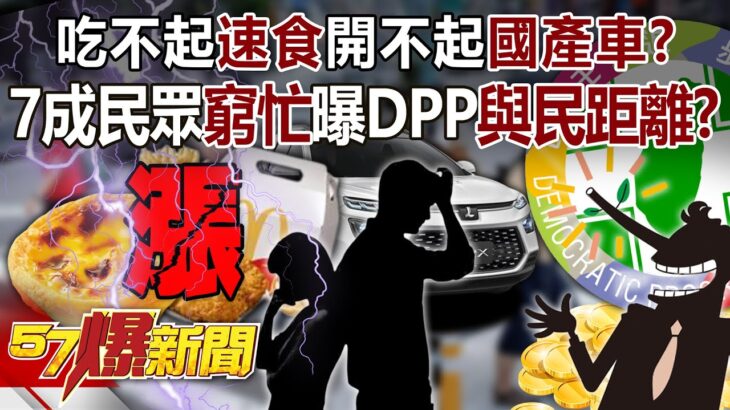 吃不起速食開不起國產車？ 7成民眾「窮忙」曝DPP與民距離？！ – 黃暐瀚 鍾小平 徐俊相《57爆新聞》精選篇 網路獨播版-1900-1