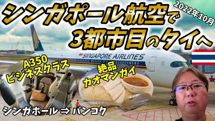 【A350ビジネスクラス搭乗記】シンガポール航空でタイへ。チャンギ空港とバンコクの様子をお伝えします。【シルバークリスラウンジ、ヘンヘンカオマンガイ】