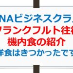 ANAビジネスクラス搭乗記、フランクフルト往復、機内食の紹介【ANAお得なマイル術、有村歩侑（ポウ）】