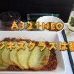 BA484 A321neoビジネスクラスは狭い！