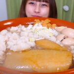 【大食い】背脂まみれ！背脂チャーシュー入り大盛りラーメン🍜🍜