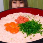 【大食い】[咀嚼音] 明太とろろうどん10人前