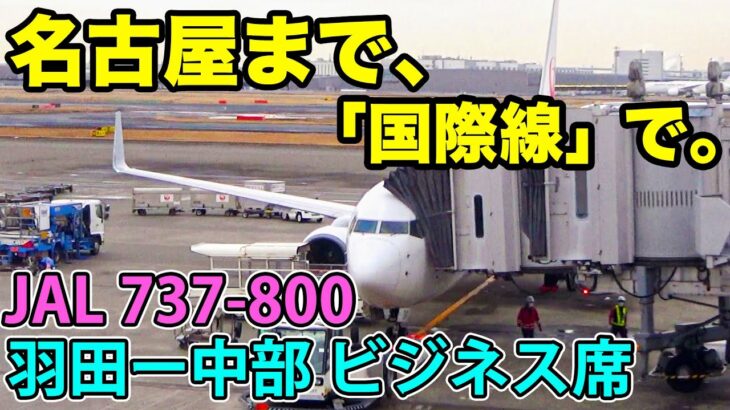 【JAL】名古屋へ短距離路線なのにビジネスクラス席！？国際線機材B737-800でニッチなフライト。