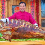 WHOLE SHEEP Roasted with Fish INSIDE! Authentic Rural Cooking in a Kiln! | Uncle Rural Gourmet