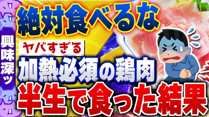 【食の雑学2chスレ】半生の鶏肉食った結果がヤバすぎるｗｗｗｗｗ [ ゆっくり解説 ]