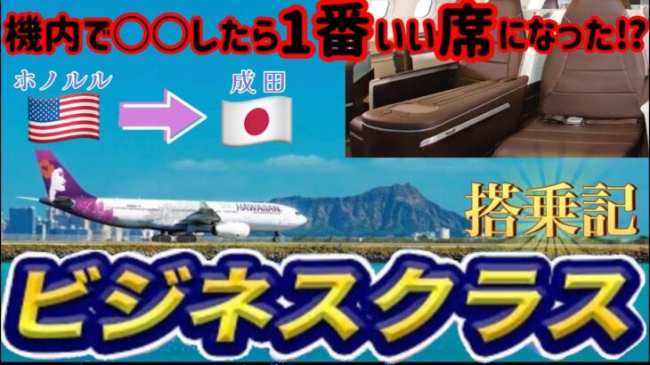 春休みハワイ旅行決定!!【ビジネスクラス搭乗記】機内で●●したら一番いい席になった!〈ホノルル→成田〉空港ラウンジ訪問記もお届け!【ハワイ】【ハワイ旅行】【飛行機】|ハワイアン航空|JAL|ANA|