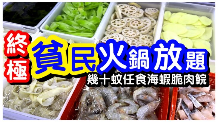 【貧民放題】幾十蚊任飲任食火鍋放題😱｜海蝦脆肉脆生蠔｜打邊爐｜自助餐｜沙田博康大排檔｜馬加貓｜新廣發