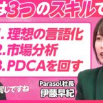 【婚活は3つのビジネススキルで勝てる】理想の言語化・市場分析・PDCA／テクノロジーが婚活市場にもたらしたもの／“おせっかい”のビジネス／なぜ婚活は減点方式になるのか【Parasol社長 伊藤早紀】