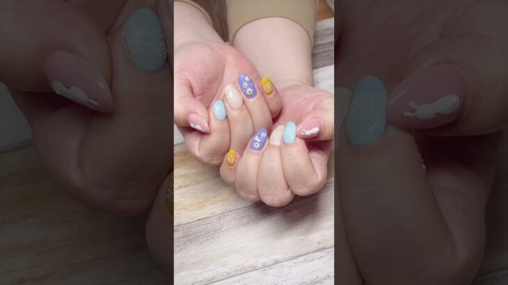 春ネイル　#ダブルワーク #ワーママ #nail #naildesign #副業 #週末ネイリスト #週末起業 #春デザイン#桜#イースター