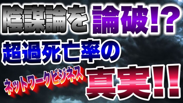 ネットワークビジネスの陰謀論論破⁉️今回は超過死亡率の問題⁉️