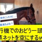 【競馬反応集】ドウデュース飛行機の機内食を一頭だけ完食してしまうに対するみんなの反応