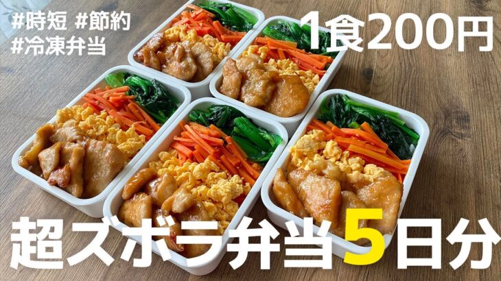 【1食200円】5日分まとめて作り置きする冷凍弁当の作り方と解凍のコツ|鶏むね肉の照り焼き弁当|時短 | 節約 | kaitouhouhou