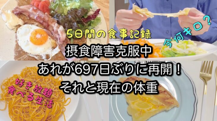 摂食障害克服中　あれが697日ぶりに再開！　現在の体重　５日間の食事記録