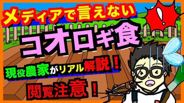 【閲覧注意】メディアで言えない昆虫食・コオロギ食について現役農家が解説！農業業界が動いている！昆虫食は食糧危機を救うのか？【アニメでわかる農業解説】