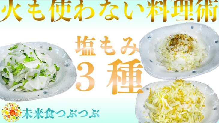 【未来食波動アップ手料理術】やみつき確定！？火も使ってないのに無限に食べたくなる塩もみ料理３種！　＃手料理　#砂糖ゼロ #未来食