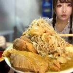 【大食い】過去1の巨塊ブタ…富士丸でブタ盛り特大ラーメンを注文したらとんでもない量のラーメン出てきた【二郎系】