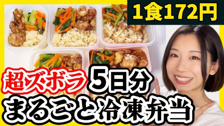 【唐揚げ弁当1食172円】5日分の弁当作り置きで1000万貯金した方法【食費節約術/まるごと冷凍弁当】