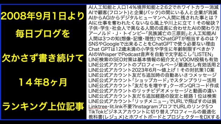 【ライブ配信】ネットビジネス･アナリスト2023年5月のブログいいね!分析