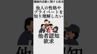 人間のいろんな欲求 【#22】#心理学 #欲求 #ビジネス #雑学 #まとめ