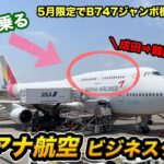 アシアナ航空B747が期間限定で日本に就航！2階席ビジネスクラス搭乗記