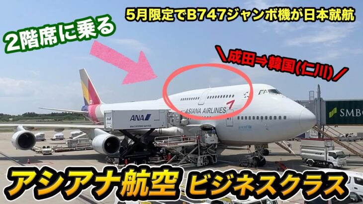 アシアナ航空B747が期間限定で日本に就航！2階席ビジネスクラス搭乗記