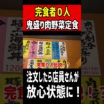 完食者０人の鬼盛り肉野菜定食！注文したら店員さんが放心状態に！